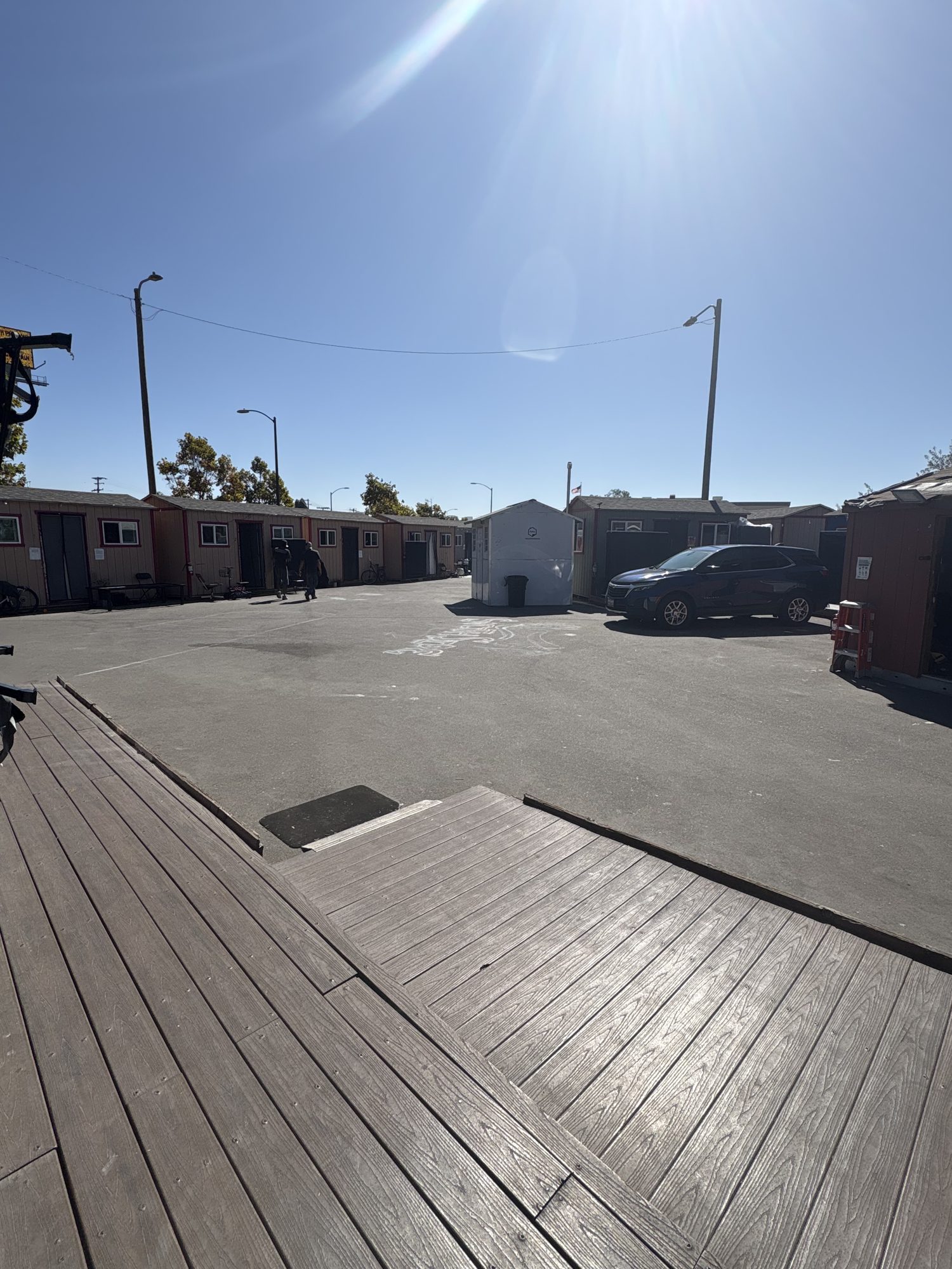 Tiny home village at Mandela Parkway